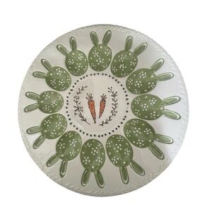 Potter’s Studio Easter Deviled Egg Platter - Bunny Rabbit Spring Serving Dish
